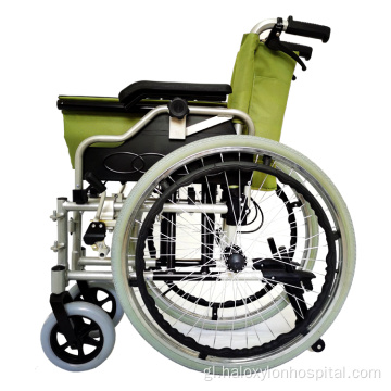 Seguridade barata e cadeiras de rodas manuais de cor verde duradeiras